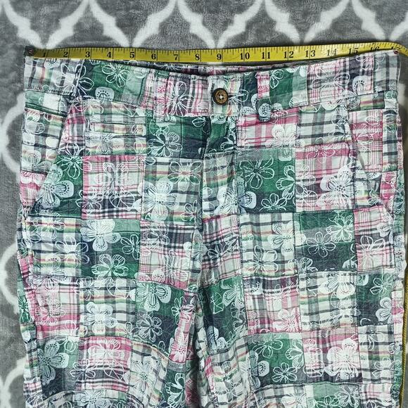 Patchwork Madras Plaid Shorts Sz 34 Men Charleston Threads. - Picture 4 of 8